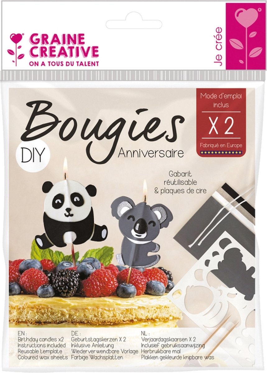 DIY-Maak je eigen Verjaardagskaarsen | DIY-Birthday Candles | Koala en Panda, 2 st